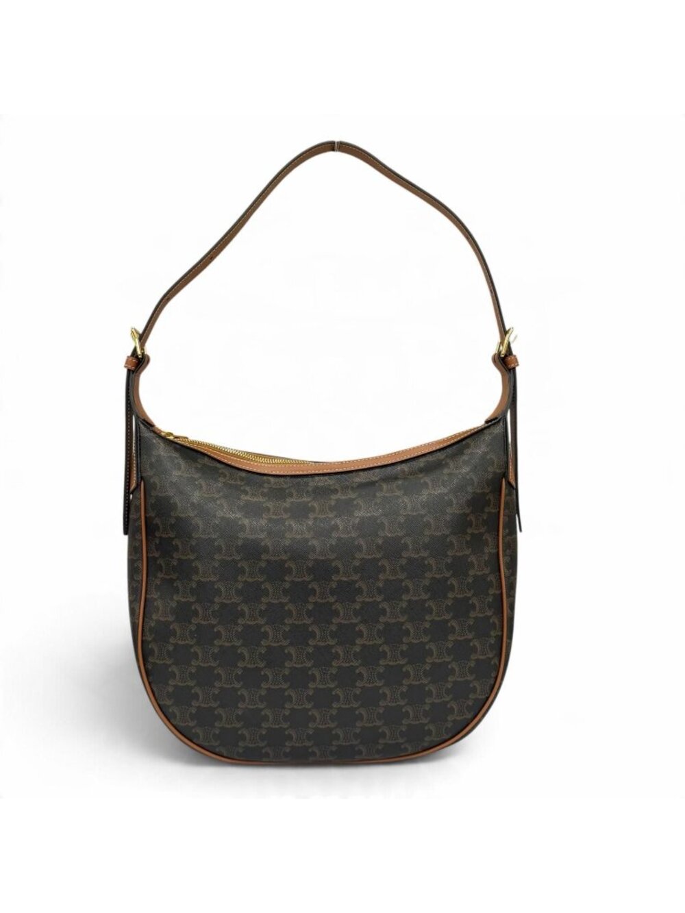 Celine Tan Eloise Cuir Triomphe Leather Shoulder Bag